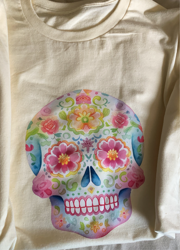 Pastel día de los muertos t-shirt